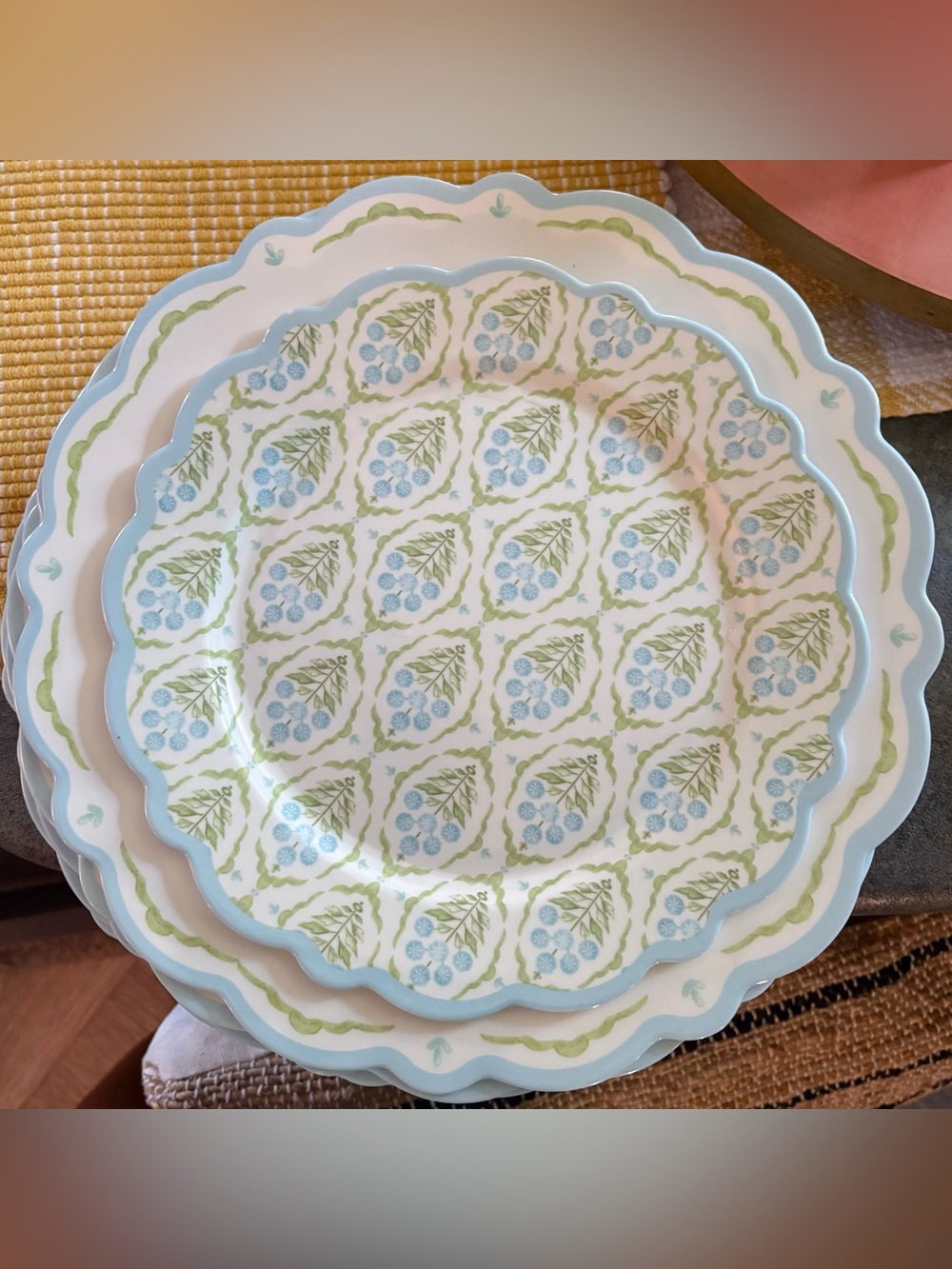 Lillian August French Farmhouse Floral Dinner (8) and Salad Plates (8)